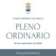 Pleno Ordinario del Ayuntamiento de Rafal (24 de septiembre de 2020)
