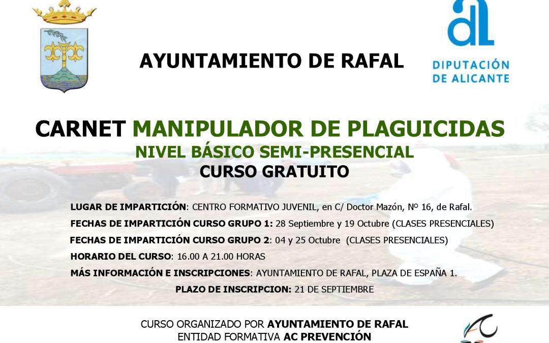 Curso Carnet Manipulador de Plaguicidas