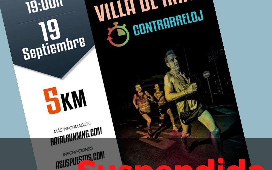 Suspendida la VII Carrera Popular ‘Villa de Rafal’ tras el informe de la Dirección General de Salud Pública