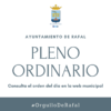 Pleno ordinario del Ayuntamiento de Rafal 18 de diciembre de 2020