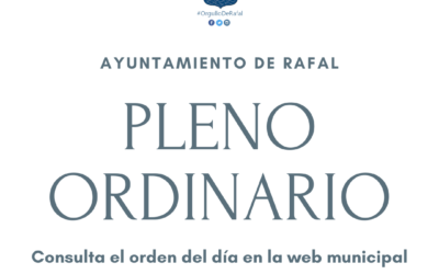 Pleno Ordinario del Ayuntamiento de Rafal, 4 de julio de 2024