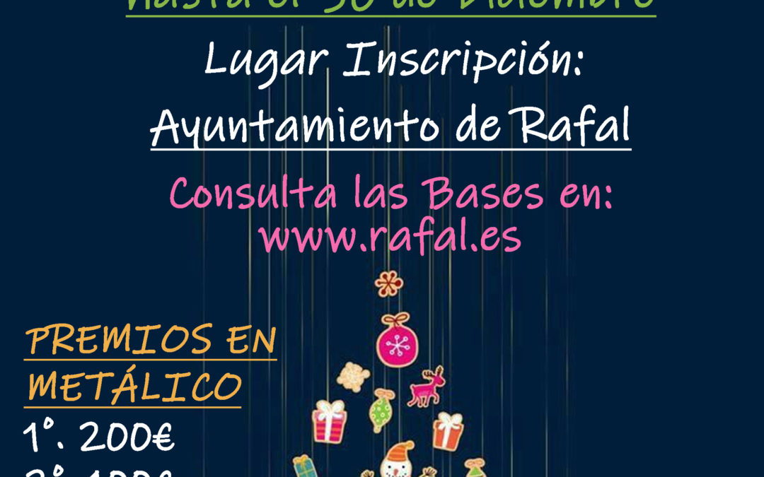 El Ayuntamiento de Rafal convoca el Concurso de Escaparates Navideños del municipio de Rafal