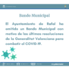 Bando del Ayuntamiento de Rafal que adopta las medidas adicionales frente al COVID-19 dictadas por la Generalitat Valenciana el 5 de enero