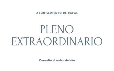 Pleno Extraordinario del Ayuntamiento de Rafal, 18 de abril de 2024