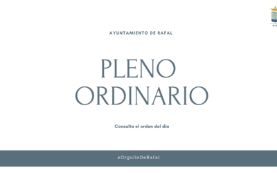 Pleno Ordinario del Ayuntamiento de Rafal, 22 de diciembre de 2022