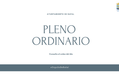 Pleno Ordinario del Ayuntamiento de Rafal, 26 de septiembre de 2024