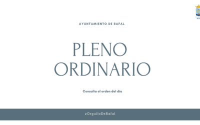 Pleno Ordinario del Ayuntamiento de Rafal, 20 de diciembre de 2023