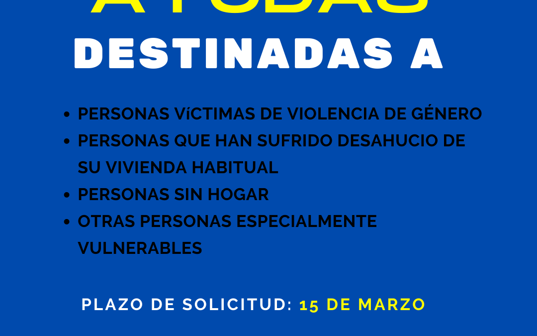 Convocatoria y bases de ayudas del Ayuntamiento de Rafal destinadas a víctimas de Violencia de Género, personas que han sufrido desahucio de su vivienda habitual, personas sin hogar u otras personas especialmente vulnerables