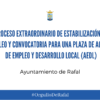 Proceso extraordinario de estabilización de empleo y convocatoria para una plaza de agente de empleo y desarrollo local (AEDL)