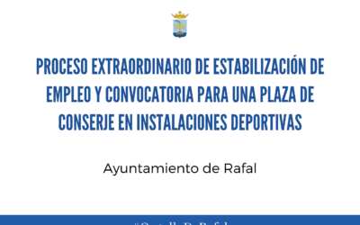 Proceso extraordinario de estabilización de empleo y convocatoria para una plaza de conserje instalaciones deportivas