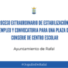 Proceso extraordinario de estabilización de empleo y convocatoria para una plaza de conserje centro escolar