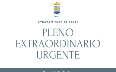 Pleno Extraordinario Urgente del Ayuntamiento de Rafal, 20 de marzo de 2026